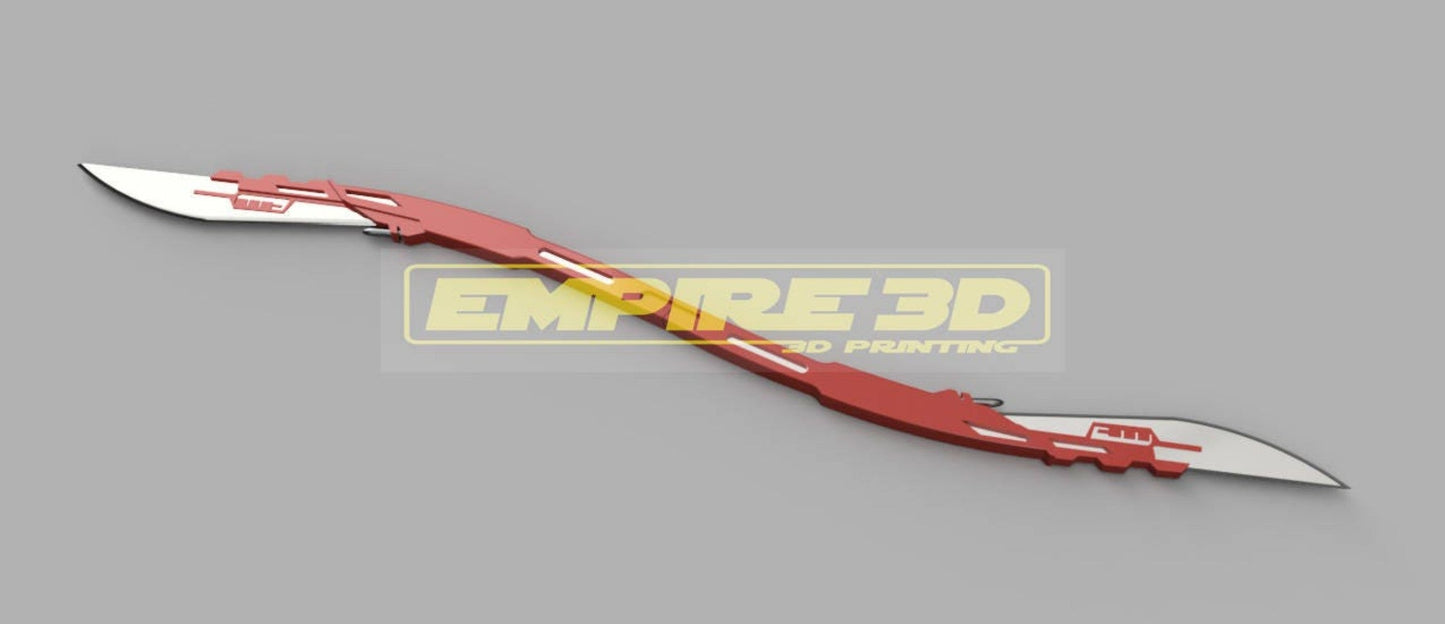 Star wars Praetorian Guard Twin Vibro Arbir Blades 3D Model Empire3D